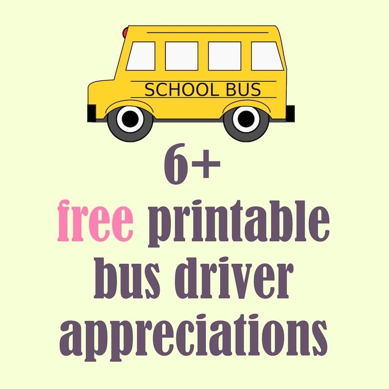 Bus Driver Thank You Card Free Printable Free Printable Card