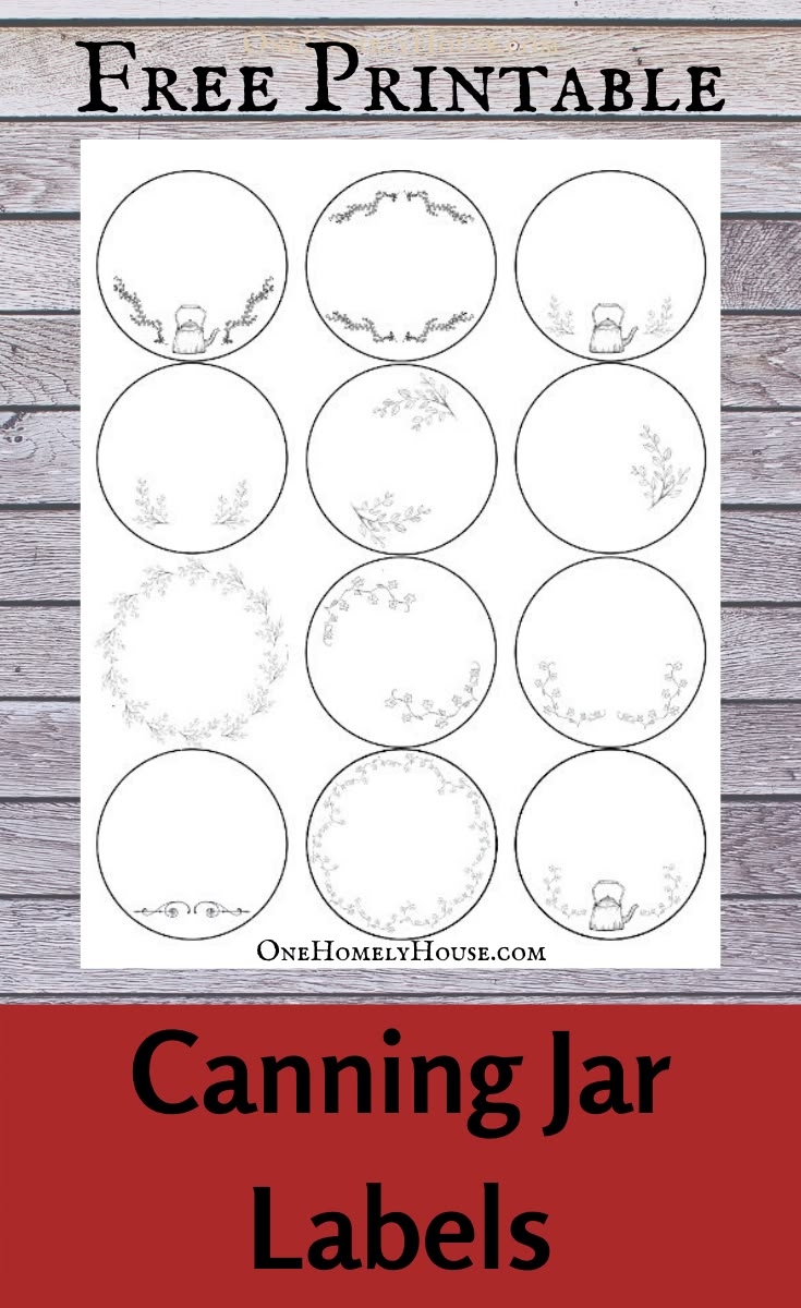 Canning Jar Printable Labels
