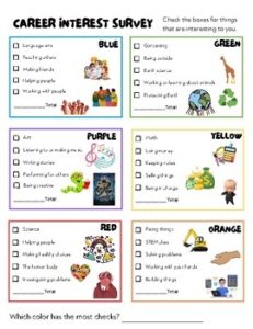 Printable Career Interest Inventory For Elementary Students - Download ...