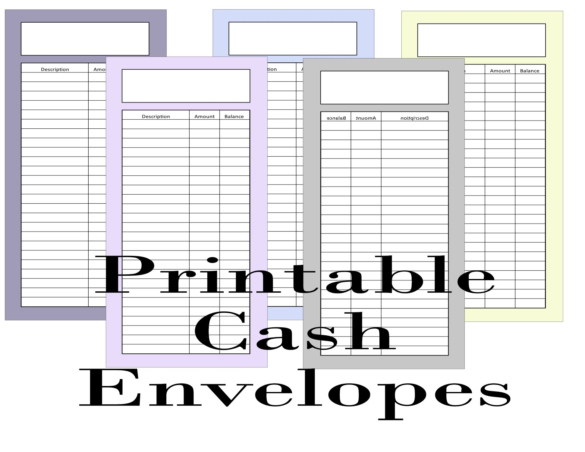 Cash Envelope Templates Printable Free