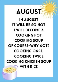 Chicken Soup With Rice Poem Posters Carole King And Maurice Sendak 