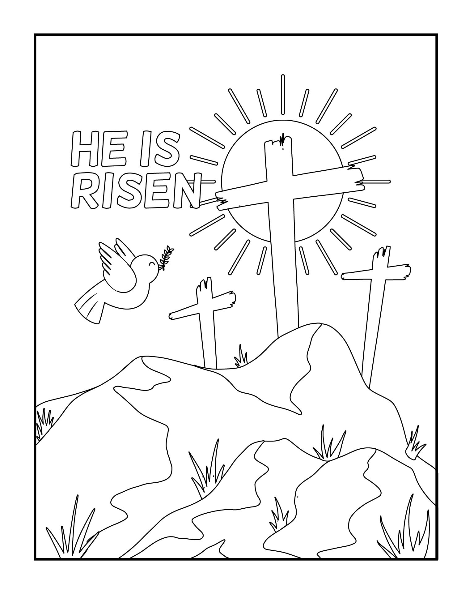 Christian Easter Coloring Pages 10 Free PDF Printables Printablee