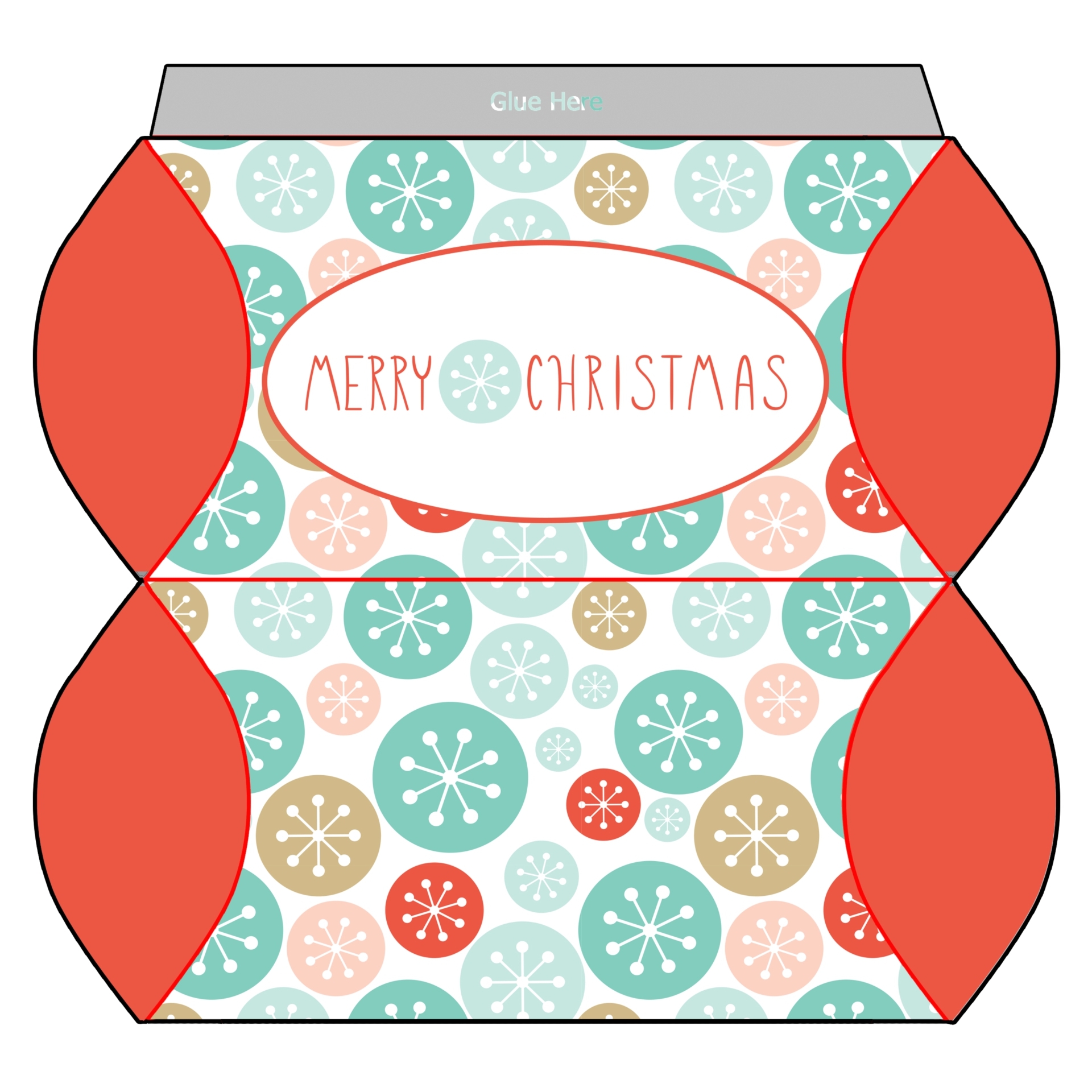 Mini Christmas Gift Box Free Printable Template Mini Christmas Gift Box Free Printable Template