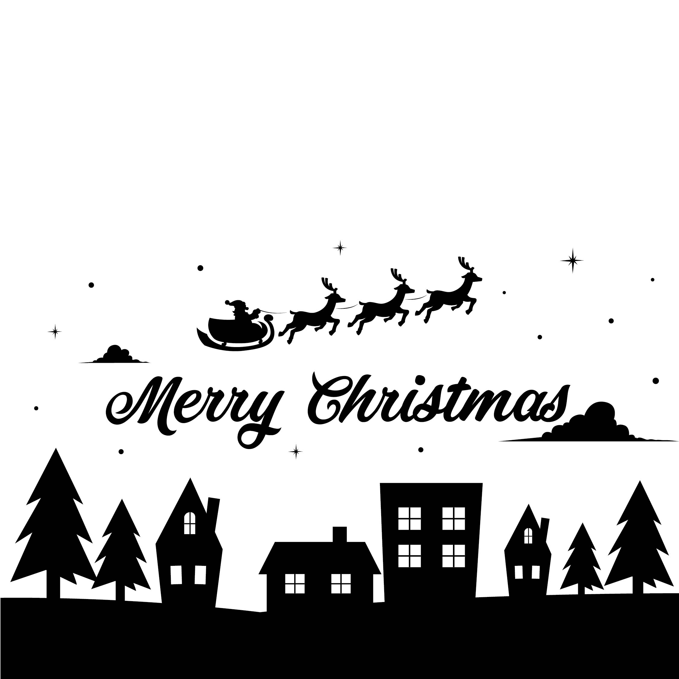 Christmas Cards Black And White 10 Free PDF Printables Printablee
