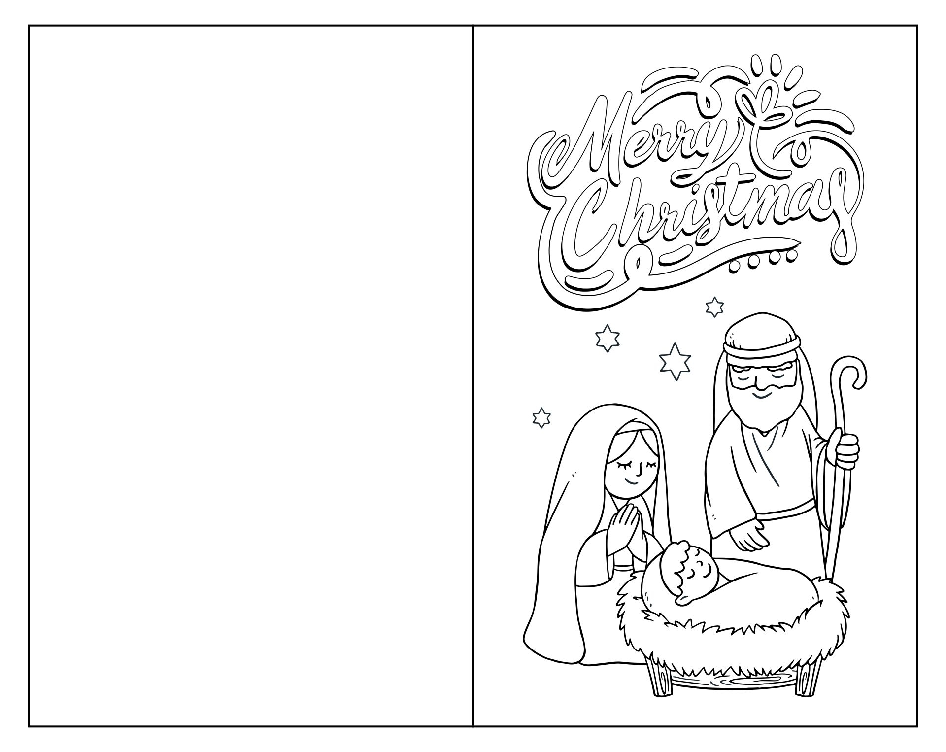 Free Printable Religious Christmas Cards To Color
