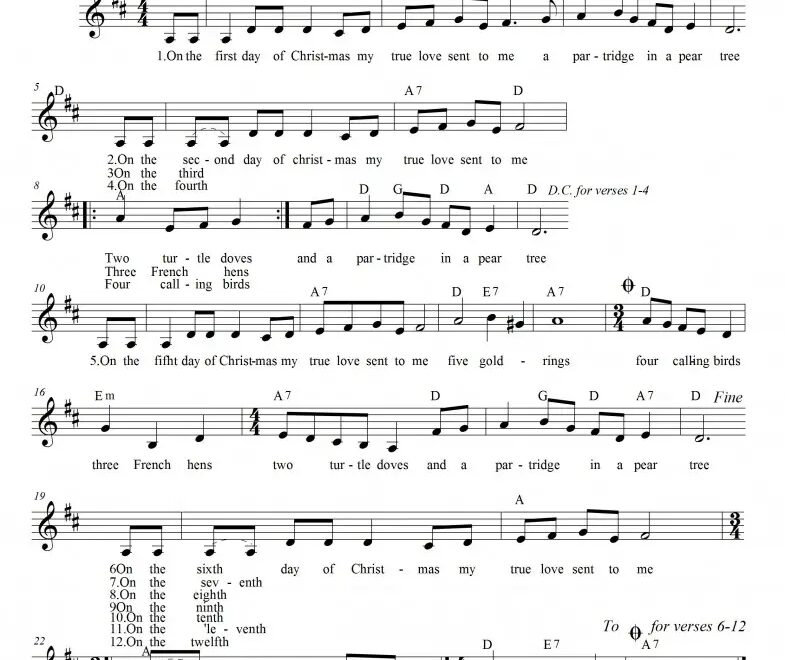 Christmas Carol Sheet Music 30 Free Scores For Download