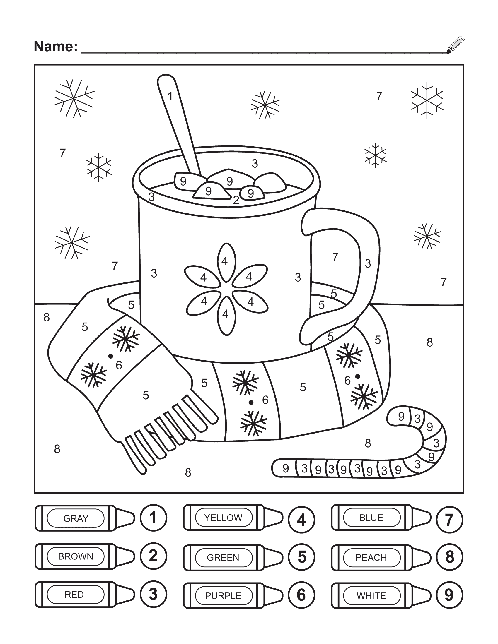 Christmas Color By Number