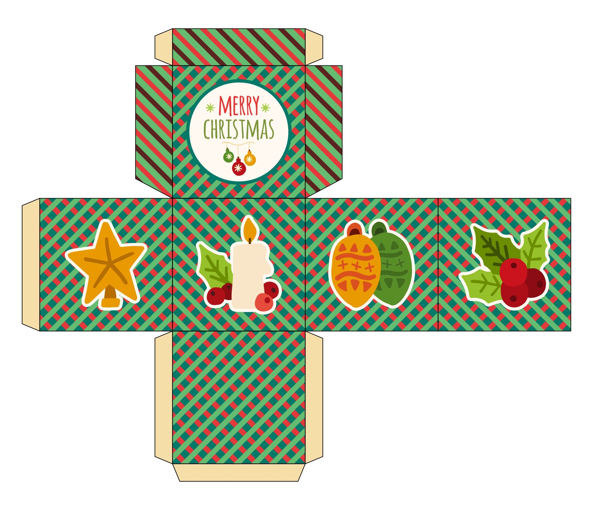 Christmas Gift Box Template 13 Free PDF Printables Printablee