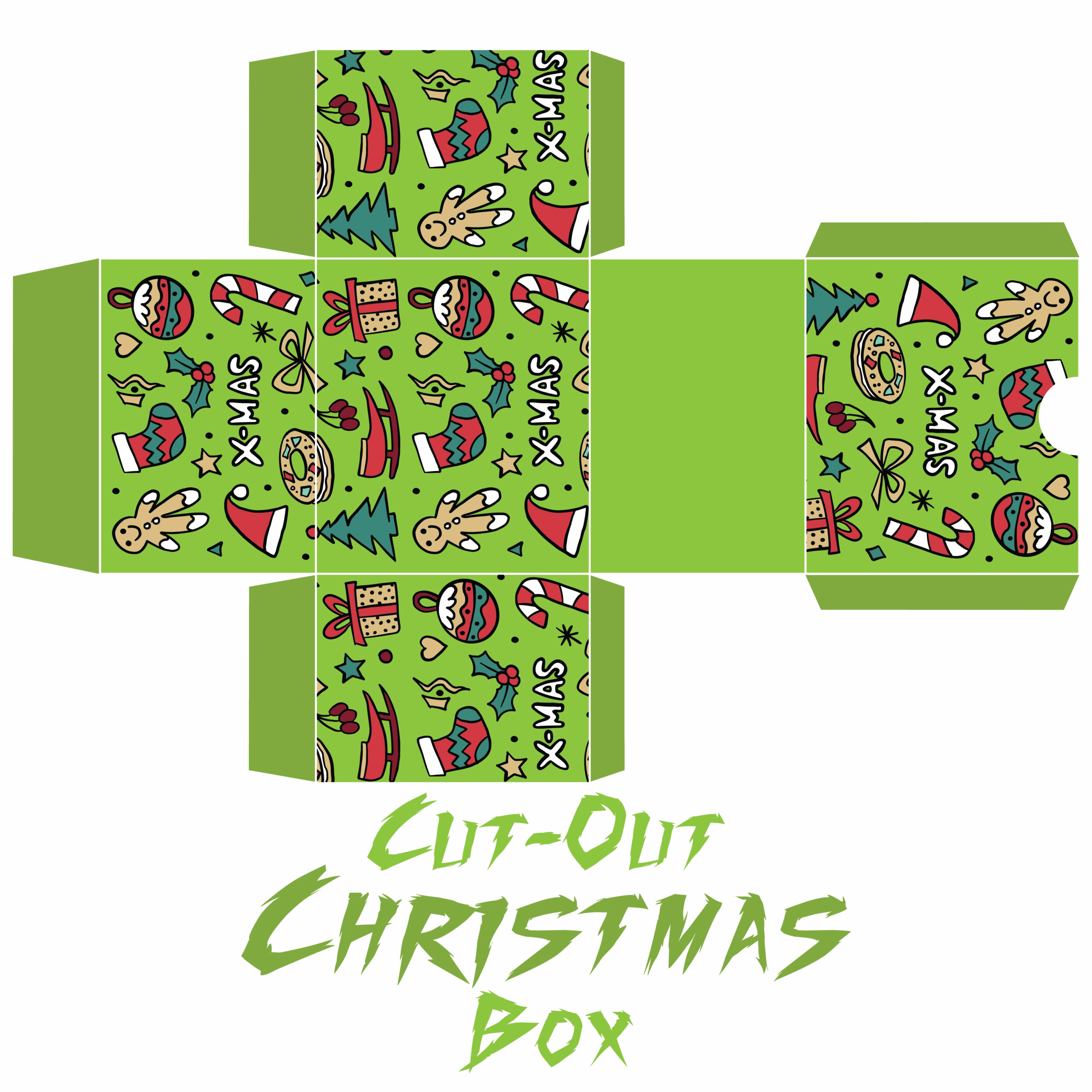 Christmas Gift Box Template 13 Free PDF Printables Printablee