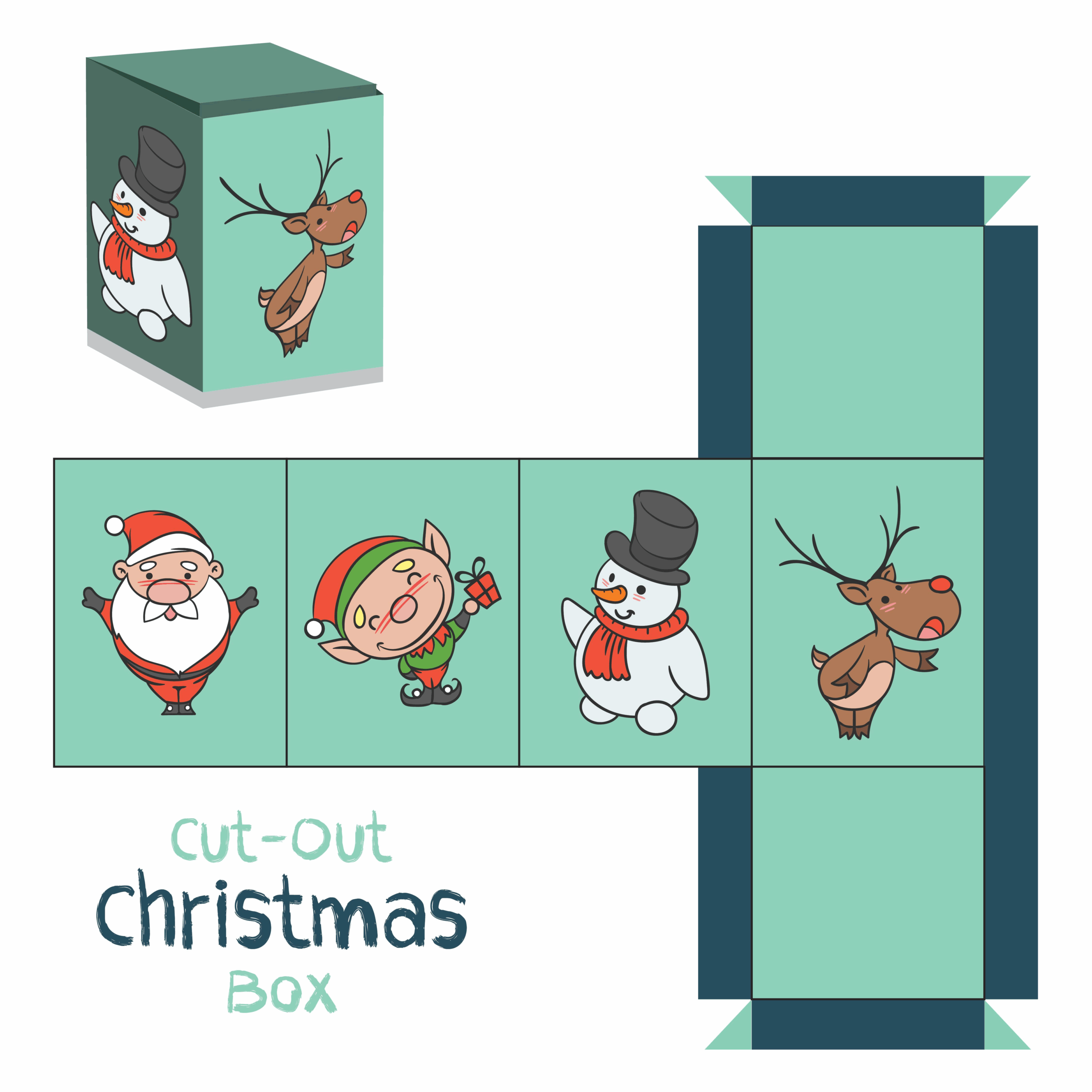 Christmas Gift Box Template 13 Free PDF Printables Printablee