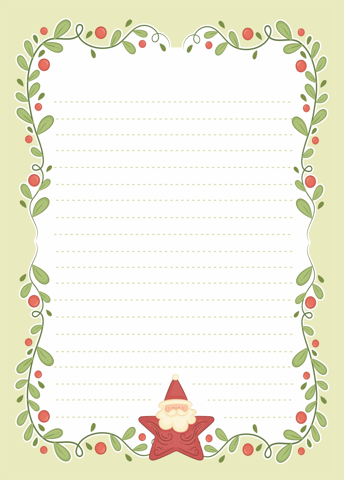 Christmas Letter Paper Free Printable