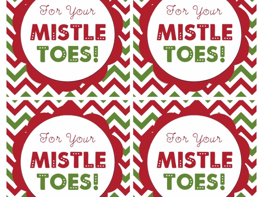 Christmas Mistletoe Gift Tags 10 Free PDF Printables Printablee