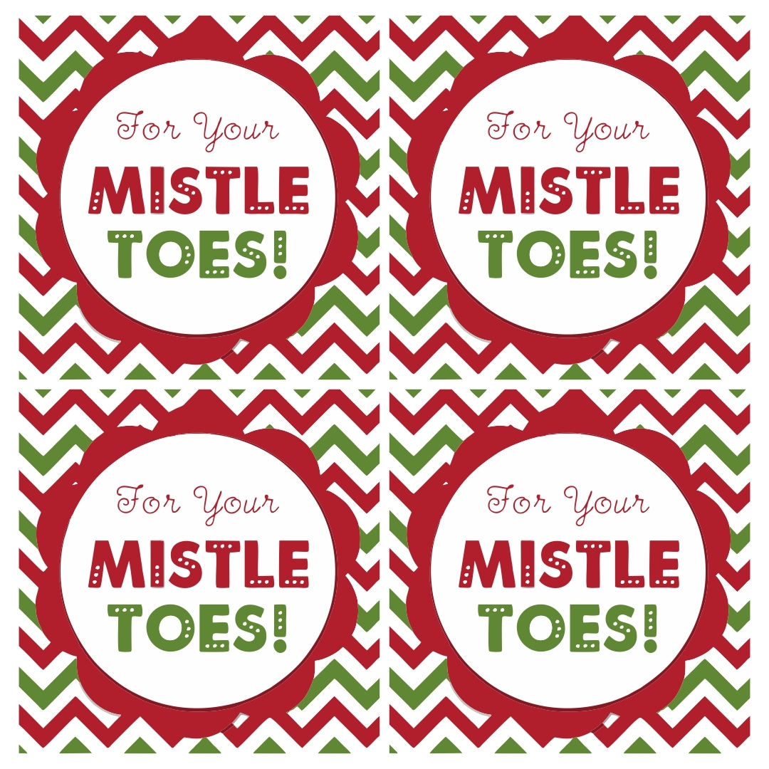 Christmas Mistletoe Gift Tags 10 Free PDF Printables Printablee