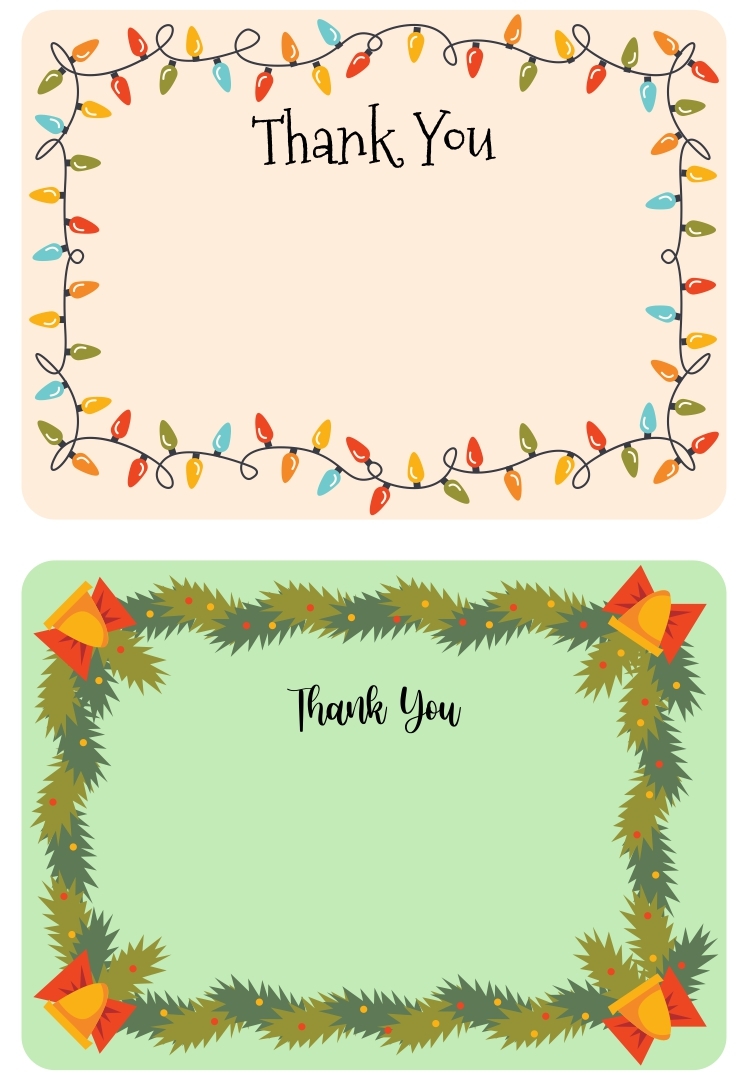 Christmas Note Cards 14 Free PDF Printables Printablee