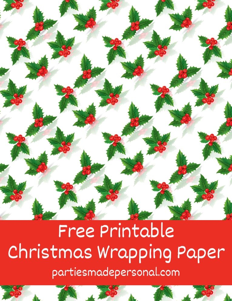 Christmas Printable Wrapping Paper 20 FREE Designs Parties Made 
