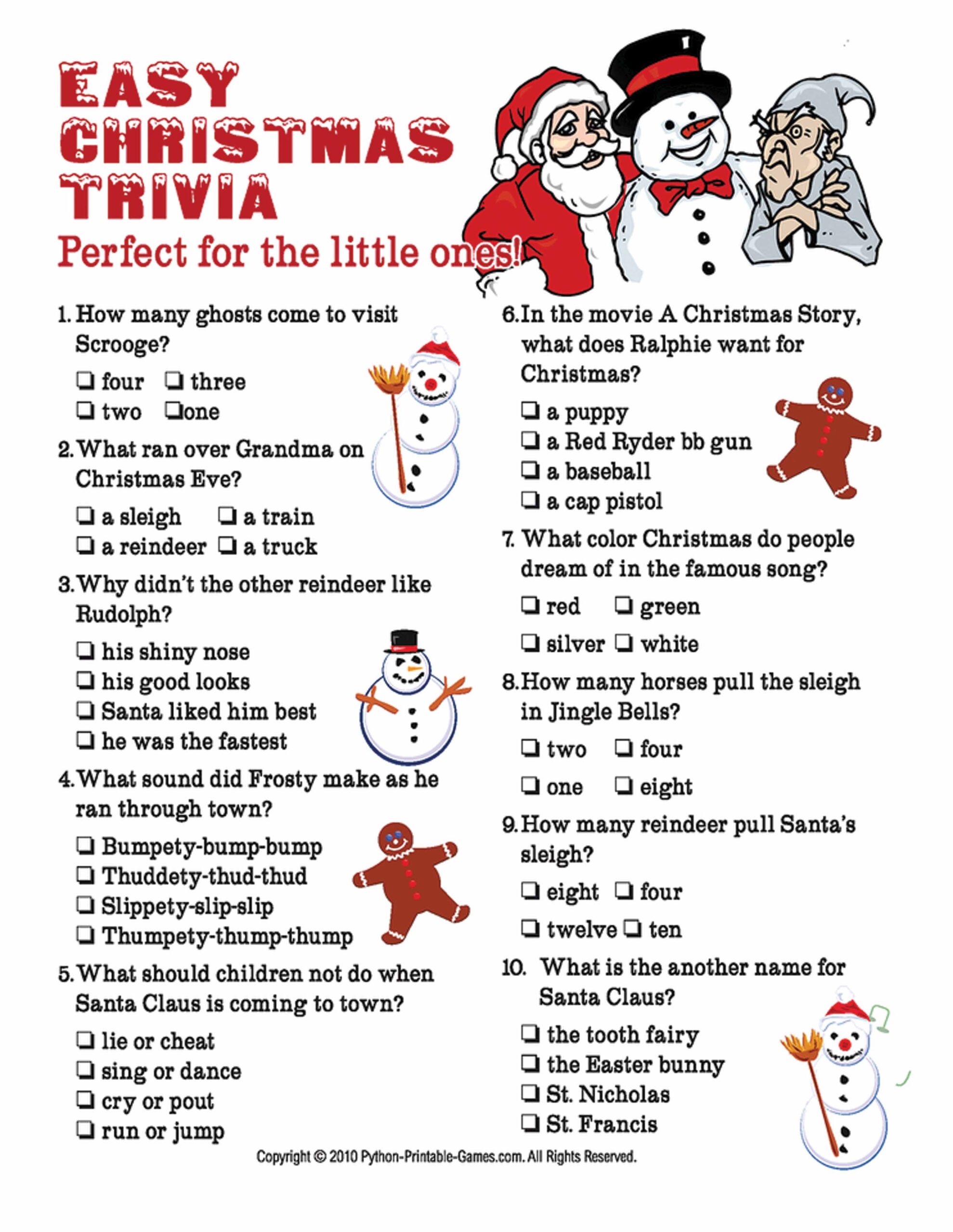 Christmas Quiz 2024 With Answers Printable Free Pdf Angele Colline