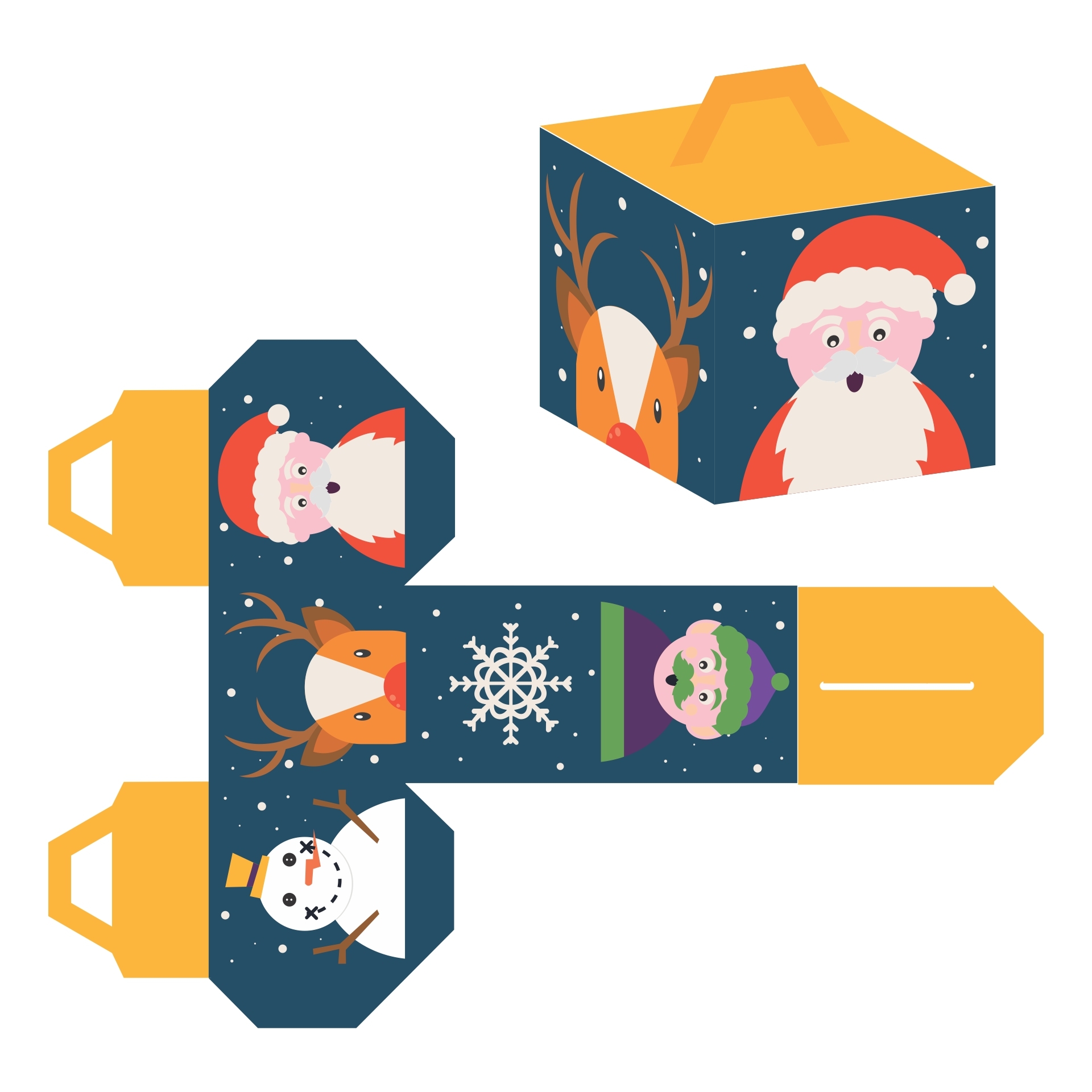 Printable Christmas Box Template Free