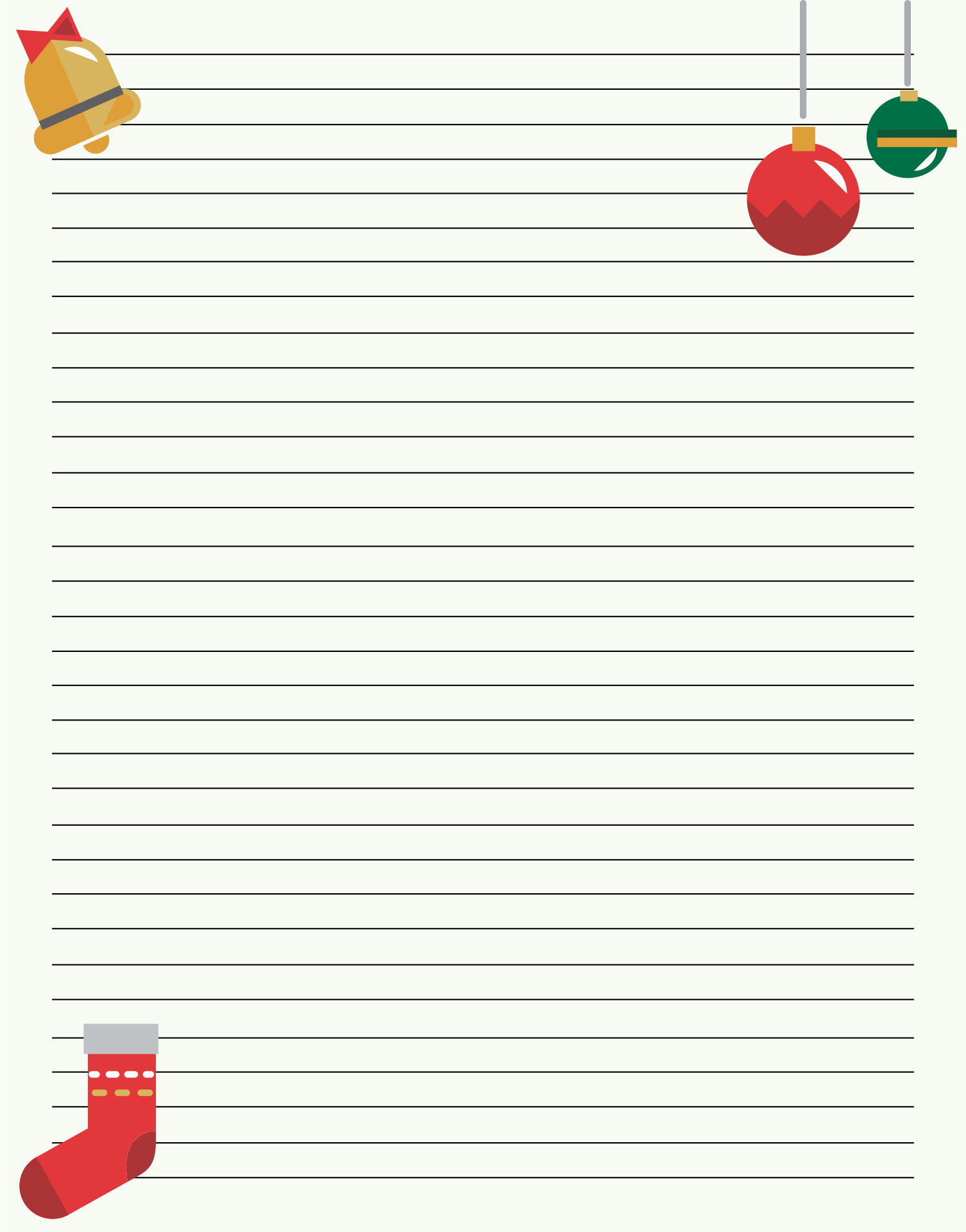 Christmas Stationery Designs 13 Free PDF Printables Printablee