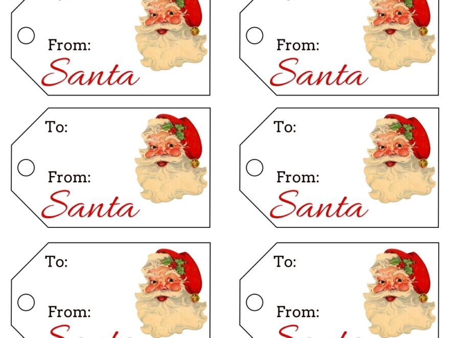Christmas Tags From Santa 12 Free PDF Printables Printablee