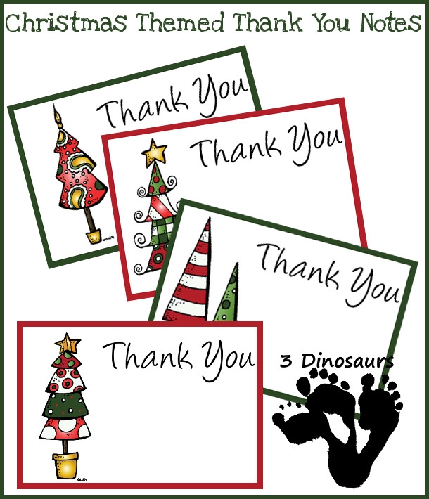 Christmas Thank You Notes Printable Free Printable Templates