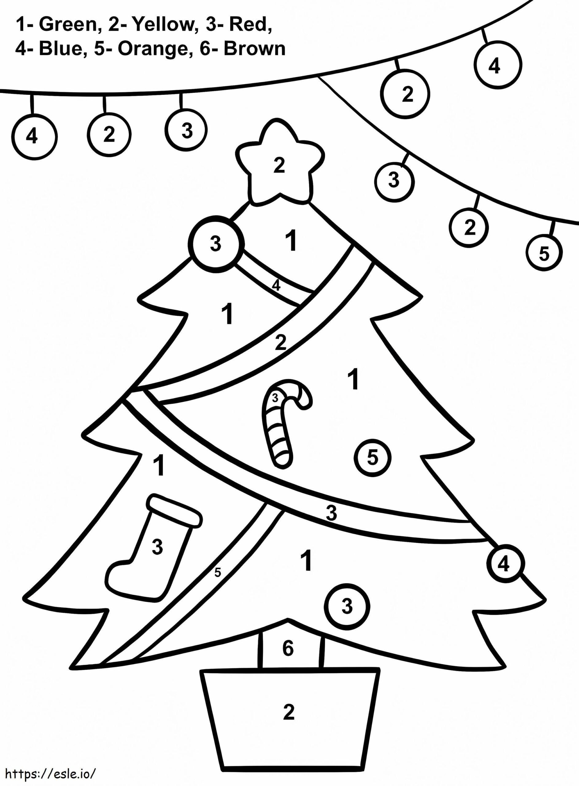 Christmas Tree Color By Number