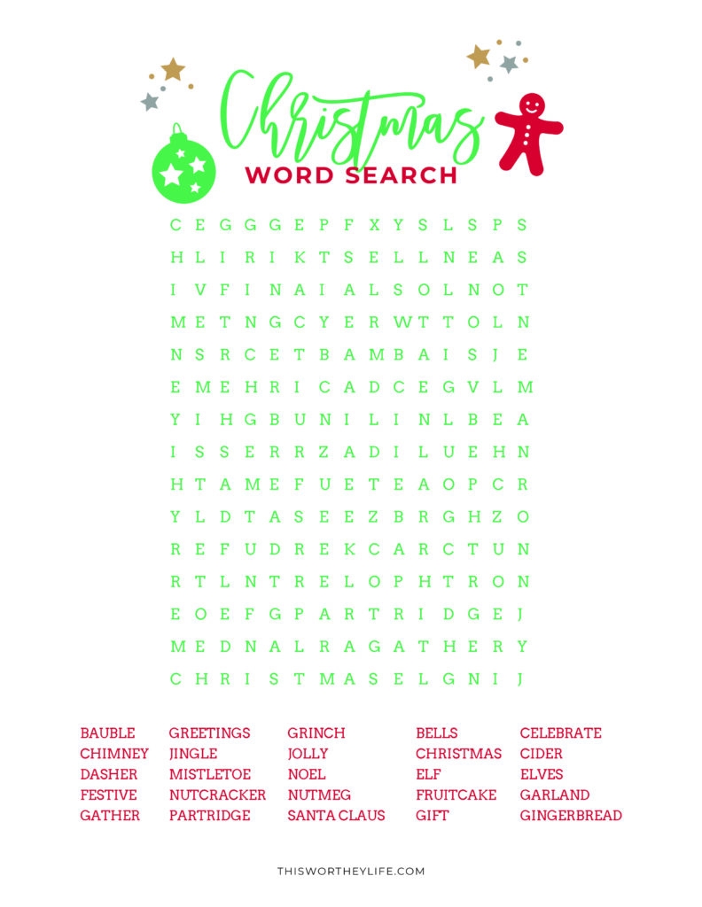 Christmas Word Search Puzzles Printable For Adults Word Search Maker