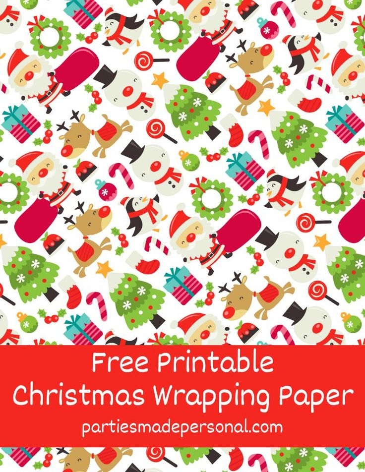 Christmas Wrapping Paper With The Text Free Printable Christmas 