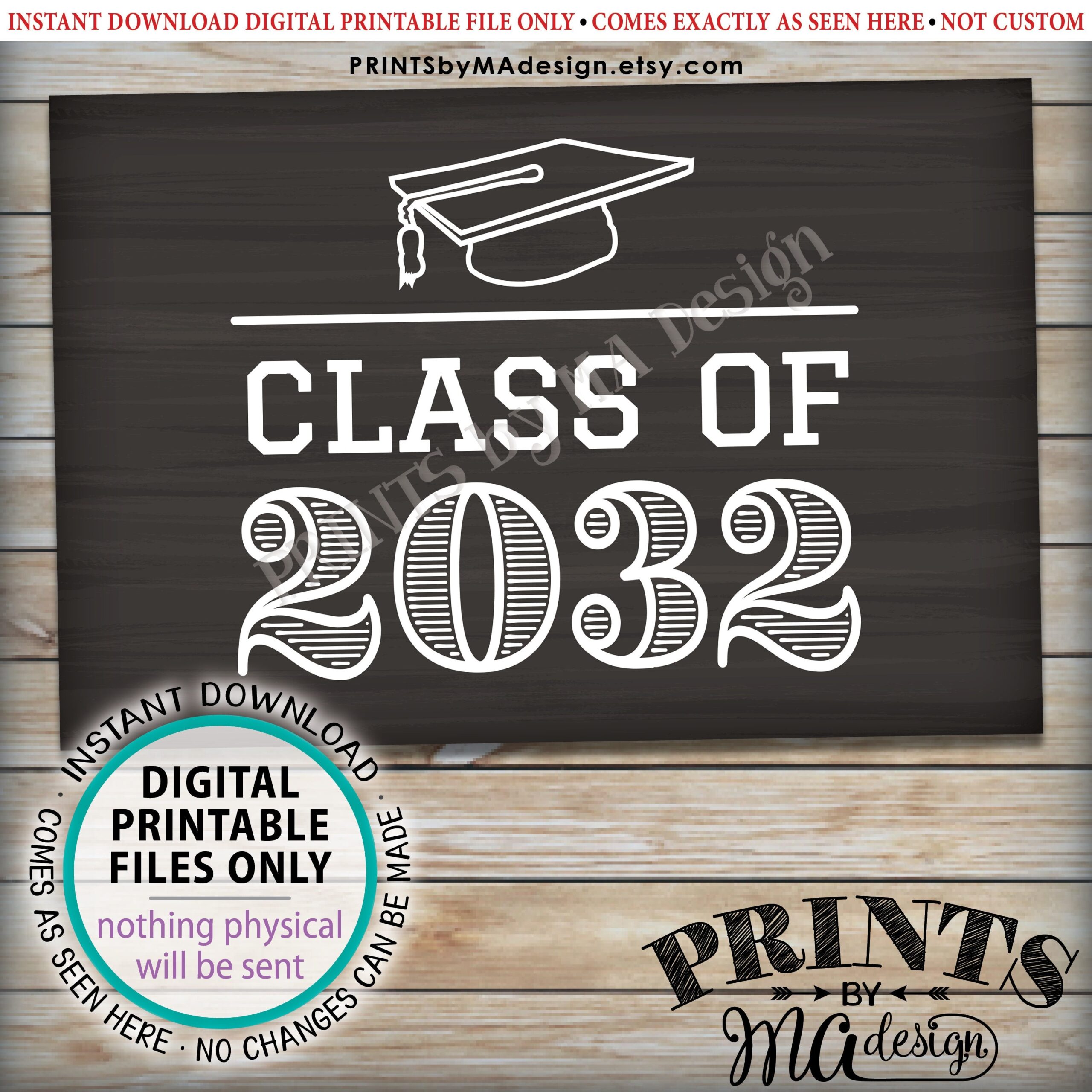 Class Of 2032 Sign High School Graduation 2032 Sign First Day Of 