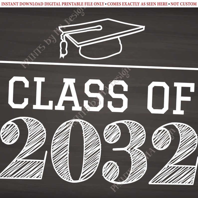 Class Of 2032 Sign High School Graduation In 2032 PRINTABLE Etsy