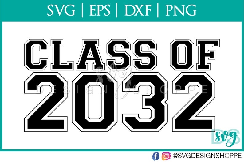 Class Of 2032 SVG Printable Clipart Graduation Cut File Etsy Canada