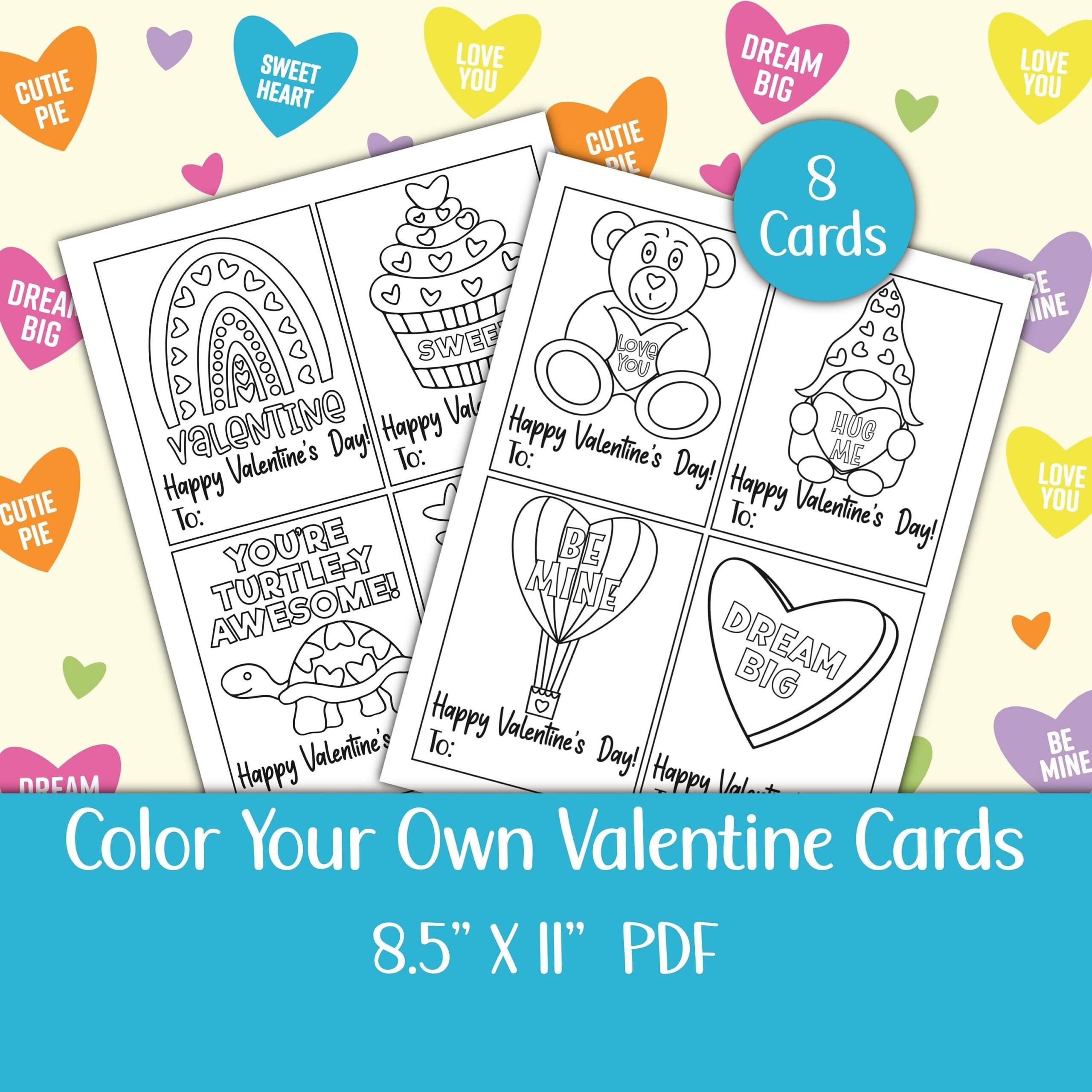 Color Your Own Printable Valentine Cards For Kids PDF Classroom 