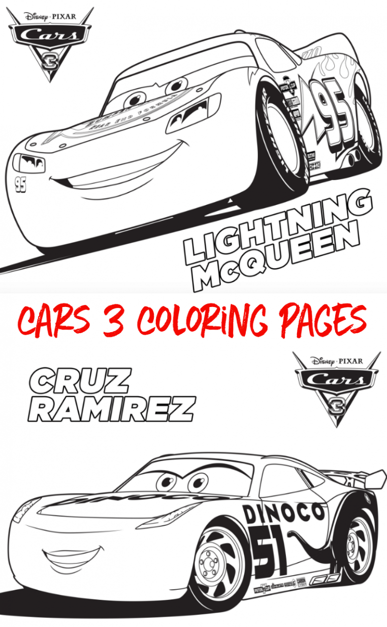 Coloring Page Cars 3 Coloring Page Book Free Download