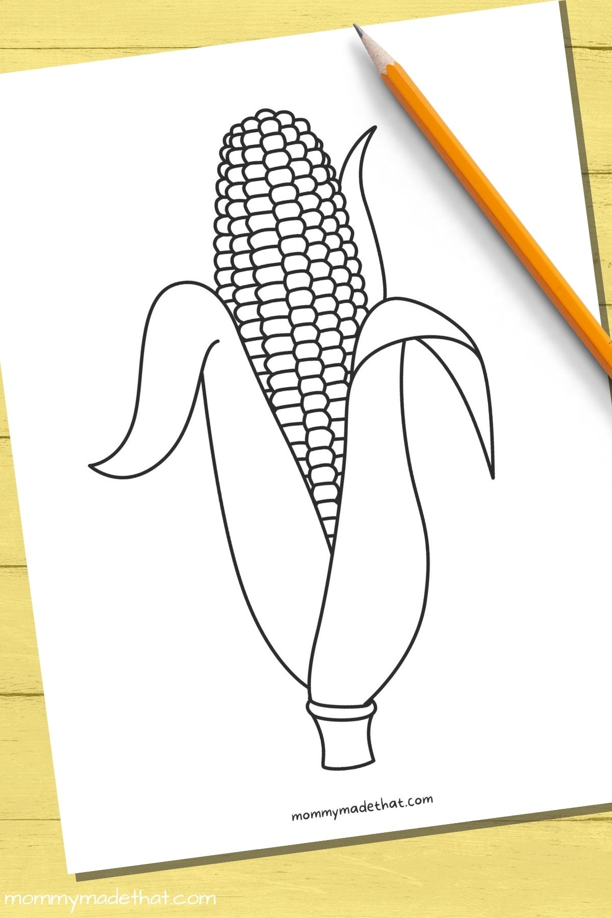 Corn On The Cob Printable Template