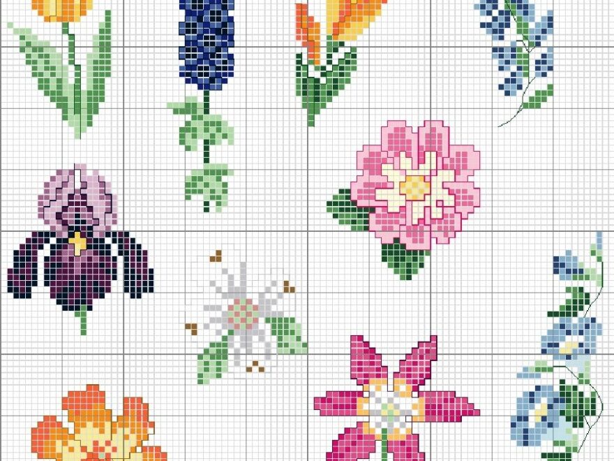 Cross Stitch Patterns Free Printable Flowers Free Templates Printable