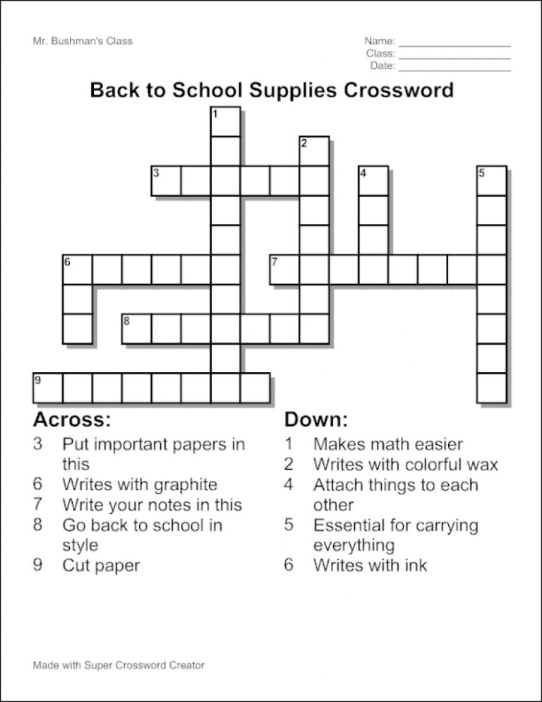 Crossword Puzzle Maker World Famous From The Teacher S Printable Crossword Puzzle Maker World Famous From The Teacher S Printable