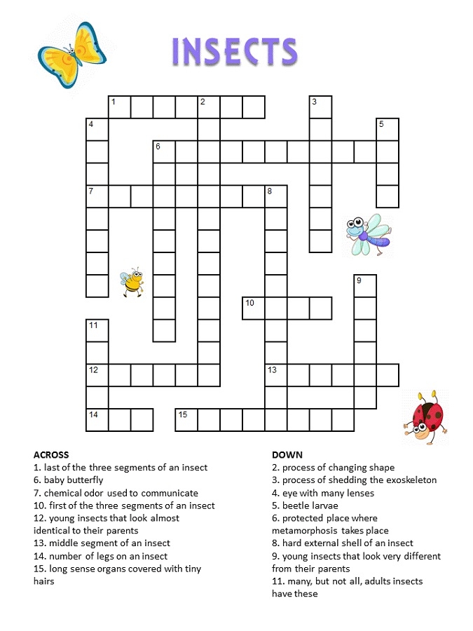 Crossword Puzzles Printable For Kids