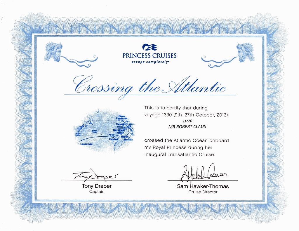 Cruise Certificate Woobstr112g Flickr