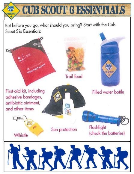 Cub Scout Six Essentials Printable