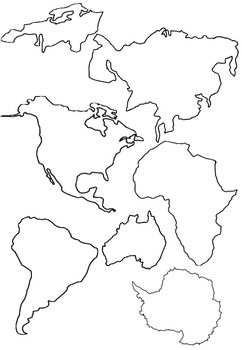 Cut Out 7 Continents Printable