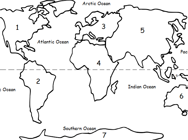 Cut Out 7 Continents Printable