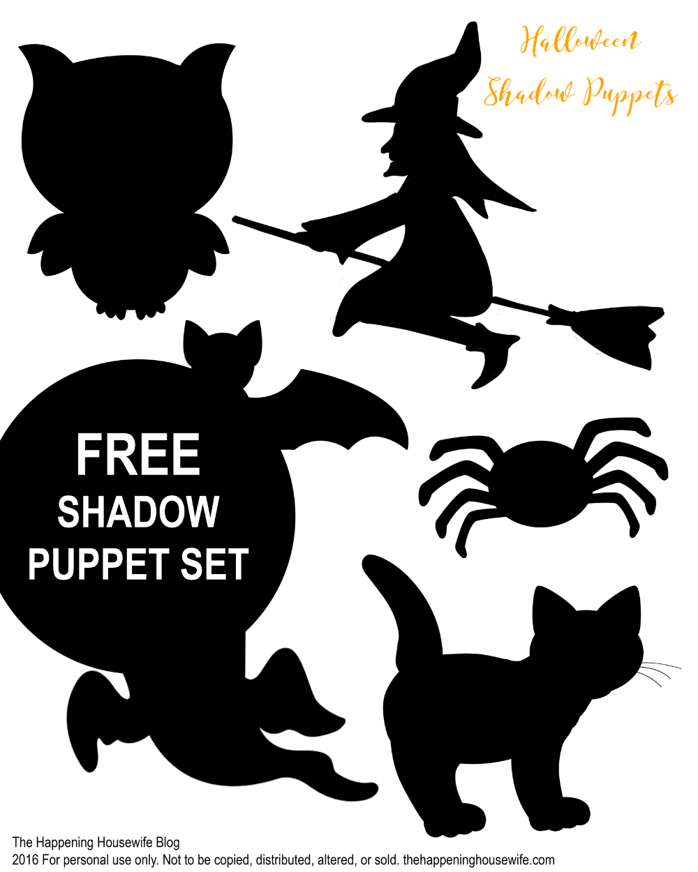 Free Printable Shadow Puppet Templates