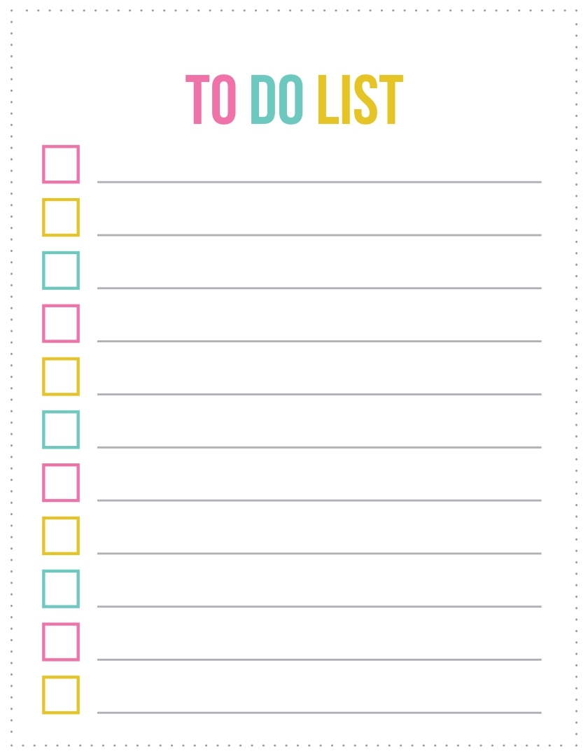Cute To Do List Template 10 Free PDF Printables Printablee