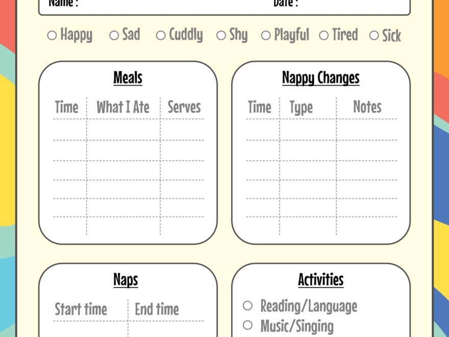 Daily Sheets For Toddlers 10 Free PDF Printables Printablee
