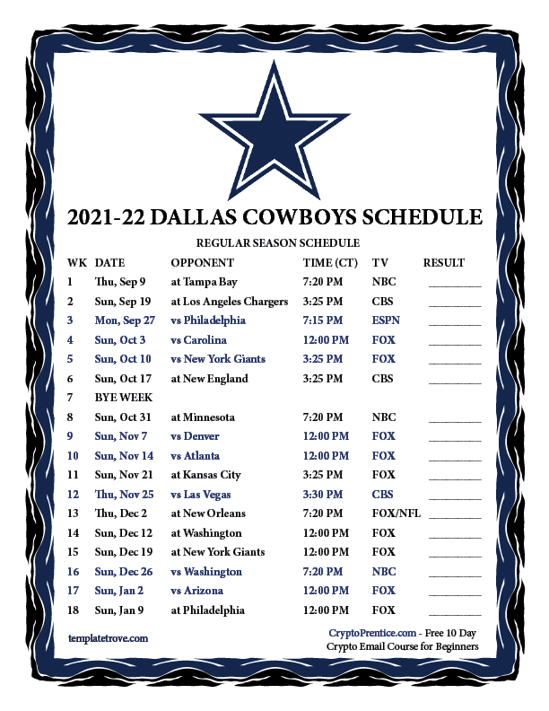 Dallas Cowboys Preseason 2025 Schedule Terry T Lowe Dallas Cowboys Preseason 2025 Schedule Terry T Lowe