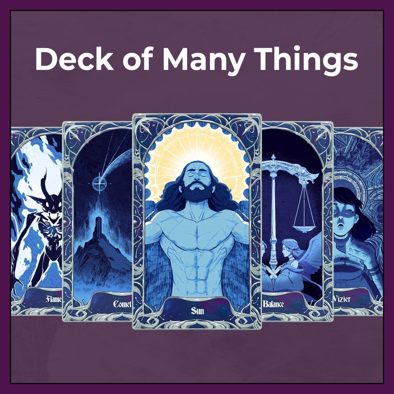 Deck Of Many Things D D 5e Printable PDF Accessory Dungeon Etsy Hong Kong