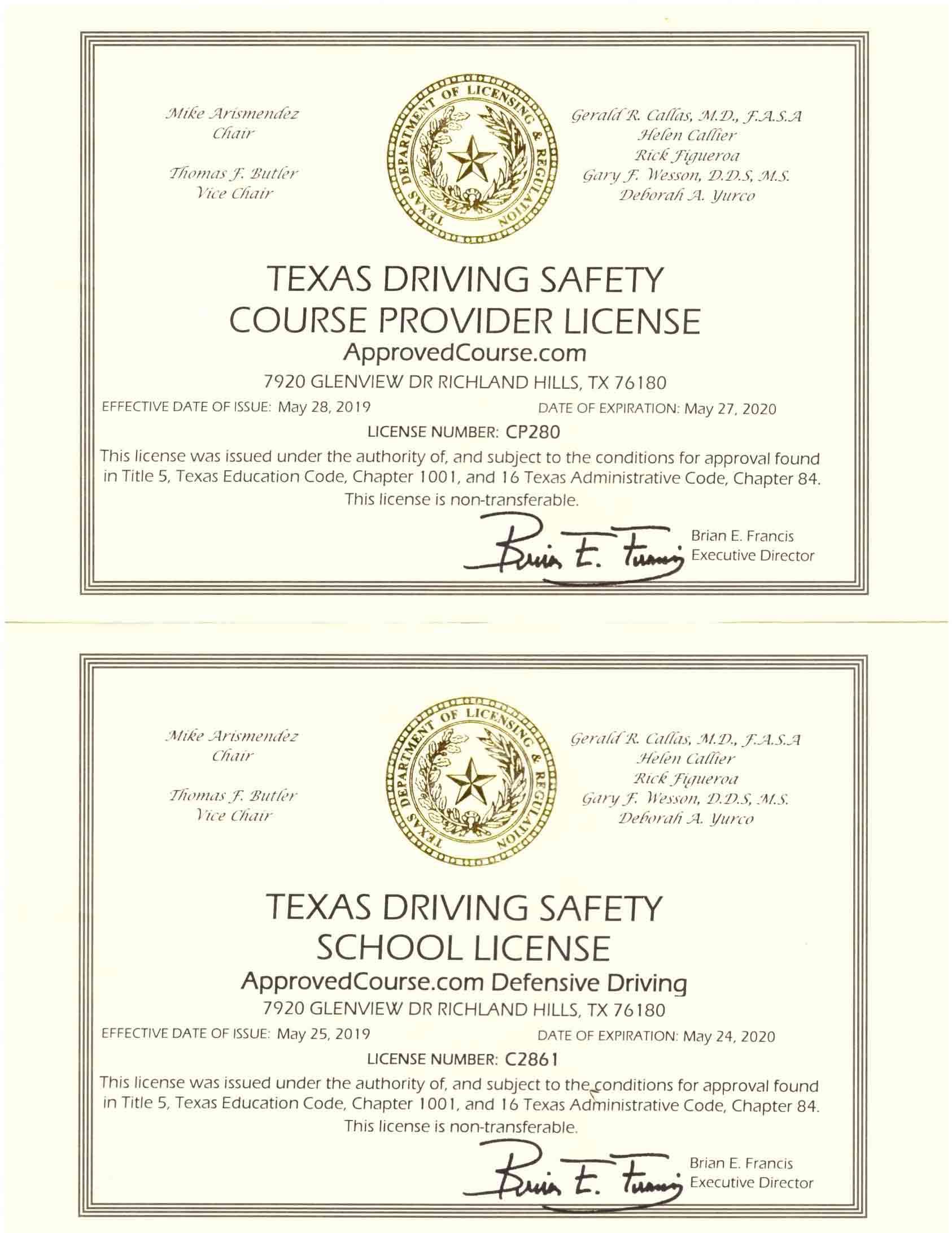 Defensive Driving Course Online Texas Free Printable Certificate