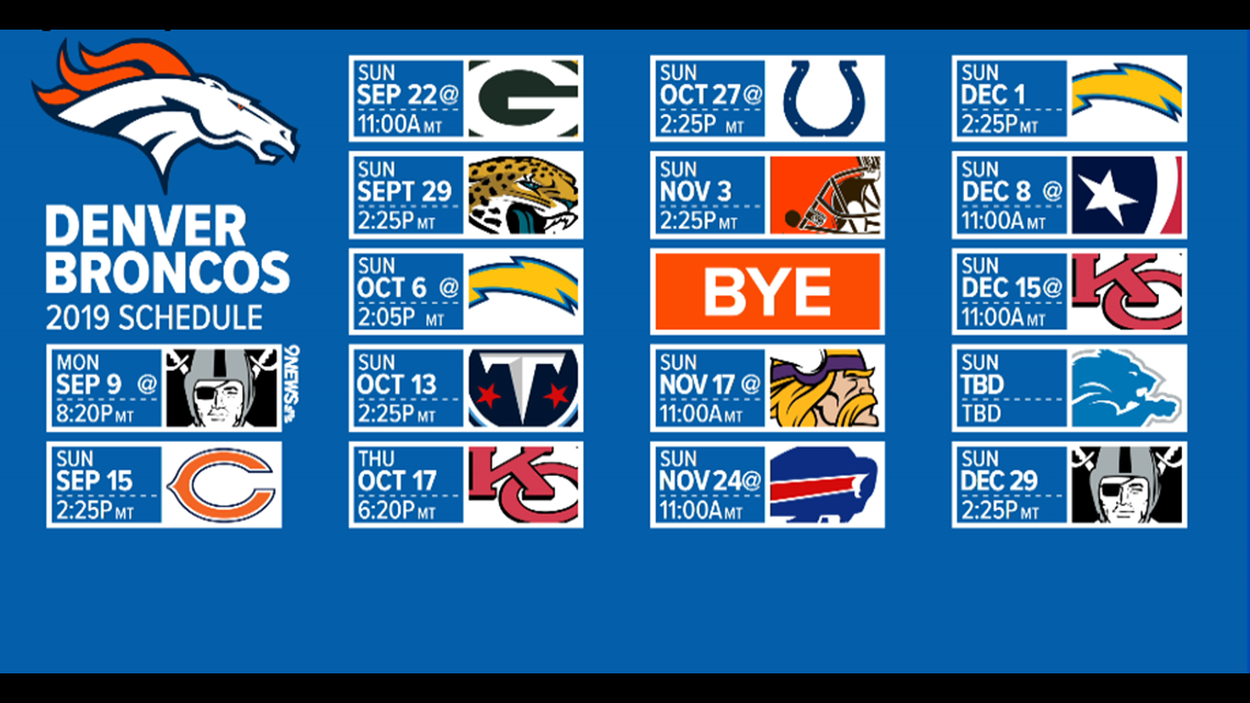 Denver Broncos 2025 2025 Schedule Grace R FitzGibbon