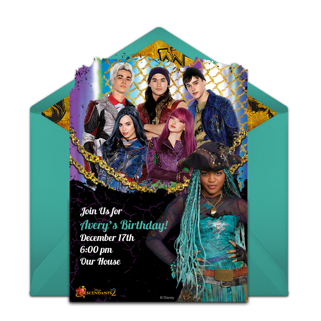 Descendants 2 Invitations Free Printable FREE PRINTABLE TEMPLATES