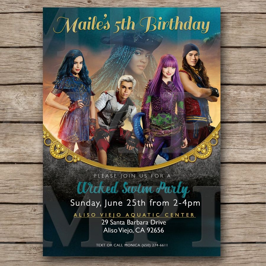 Descendants 2 Invitations Free Printable Free Templates Printable