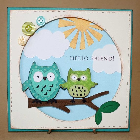 DIY Friendship Card 5 X 7 Best Friends Pun Greeting Card Owl Be Your 